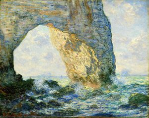 A Manneporte, Arco De Rocha Ocidental De Étretat — Claude Monet