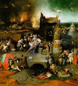 Die Versuchung Des Heiligen Antonius (zentralbild) — Hieronymus Bosch
