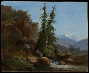 Mountain Landscape, Valais, Switzerland — Alexandre Calame