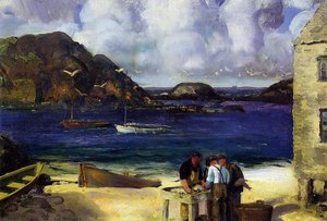 Harbor At Monhegan (also Known As Fishing Harbor, Monhegan Island) — George Wesley Bellows