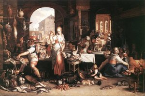 Kitchen Scene — Joachim Anthonisz Wtewael