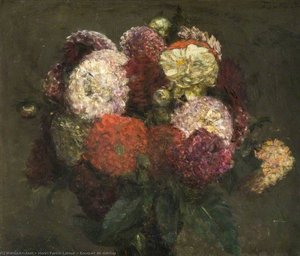 Bouquet De Dahlias — Henri Fantin-latour