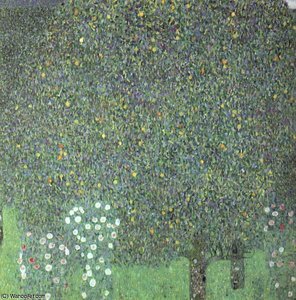Roses Under The Trees, Oil On Canvas, Musée D'or — Gustav Klimt