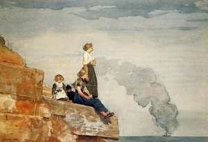 Kalastajan Perhe (tai Näköalo) — Winslow Homer