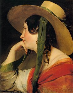Girl In Yellow Hat — Friedrich Ritter Von Amerling
