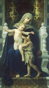 The Virgin And St. John Lenfant Jesus Baptiste2 — William-adolphe Bouguereau