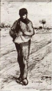 Sower With Hand In Sack — Vincent Willem Van Gogh