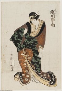 Aktorski Michinosuke Segawa Jako Yoshibej — Hokusai Katsushika
