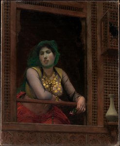 Woman At A Balcony — Jean Léon Gérôme Ferris