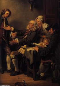 L'accordée De Village (detail) — Jean-baptiste Greuze