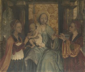 The Virgin And Child With Saints Catherine And Barbara — Quinten Matsijs