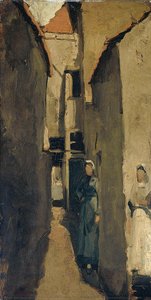 Neighborhood Street In The Hague Or Scheveningen, George Hendrik Breitner, C. 1880 - C. 1923 — George Hendrik Breitner
