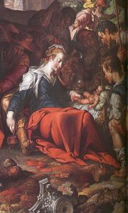Adoration Of The Shepherds (detail) — Joachim Anthonisz Wtewael