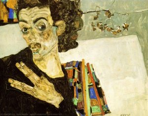 Schiele Autoportret Czarna Waza 1911 — Egon Schiele