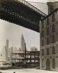 Brooklyn Bridge, Water And Dock Streets, Brooklyn — Береника Аботт