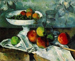 Still Life Med Compotier, 1879-80, Samling Mr. An — Paul Cézanne
