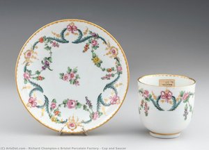 Cup And Saucer — Richard Champion's Bristol Porcelain Factory