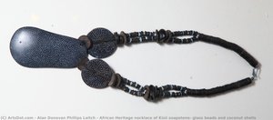 African Heritage Necklace Of Kisii Soapstone, Glass Beads And Coconut Shells — Alan Donovan Phillips Leitch