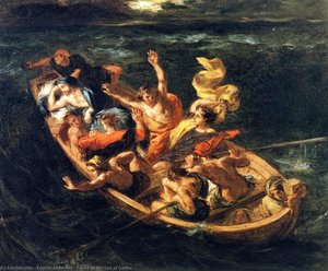 Cristo En El Mar De Galilea — Eugène Delacroix