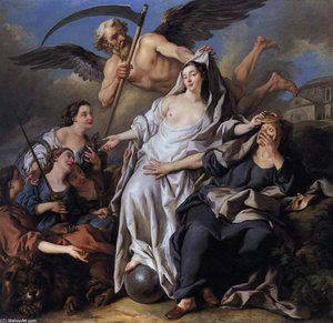 An Allegory Of Time Unveiling Truth — Žan Fransoa De Troj