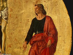 Griffoni Polyptych: The Crucifixion (detail) — Francesco Del Cossa