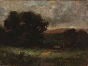 Untitled (four Cows Wading In Pond) — Edward Mitchell Bannister