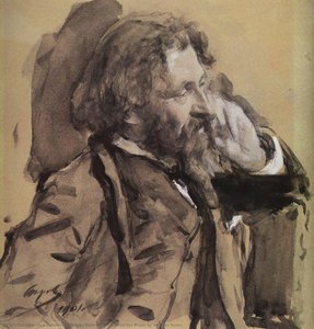 Portrait Of The Artist Ilya Repin By Valentin Serov. — İlya Repin
