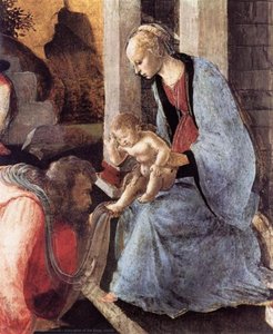 سجود المجوس (تفصيل) — ساندرو بوتيتشيلي