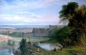 Landscape With Chepstow Castle And River — Henry Thomas Dawson