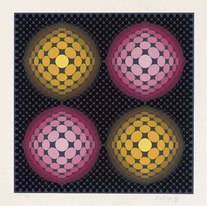 Abstraktná Kompozícia 5 — Victor Vasarely