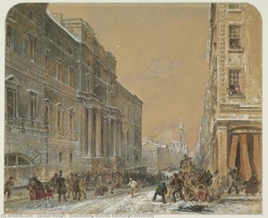Snowballing Outside Edinburgh University — Samuel Bough