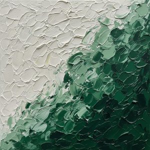 Emergent Textures Of Emerald And Cream In A Singular Monumental Impasto Study — David Moreau