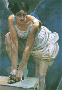 Nike Tying Her Sandal — Jacek Malczewski