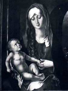 Virgin And Child Before A Arcade — Albrecht Dürer