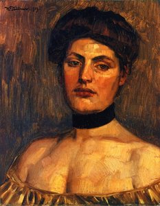 Lady With Black Collar — Wilhelm Trübner
