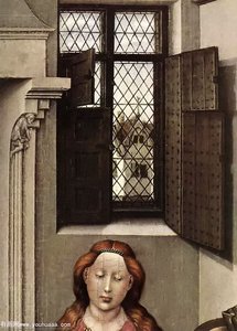 Madonna With The Child (detail) — Robert Campin (mojster Iz Flémalle)