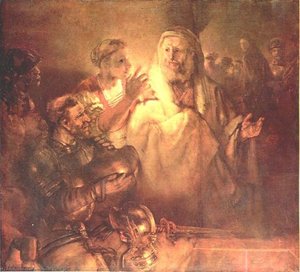 Petru Negaându-și Hristos — Rembrandt Van Rijn