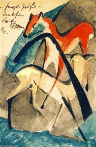Cervo Rosso E Giallo — Franz Marc