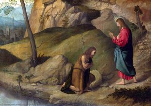 Christ Blessing Saint John The Baptist — Alessandro Bonvicino (moretto Da Brescia)