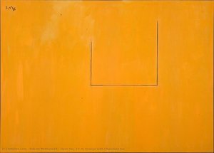 Open No. 37: In Orange With Charcoal Line — Robert Motherwell