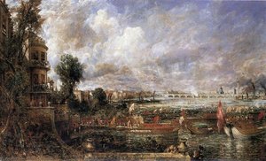 Die Eröffnung Der Waterloo Brücke Vom Whitehall Stairs, 18. Juni 1817 — John Constable