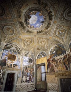 Ducalpalace - View Of The West And North Walls And The Ceiling — Andrea Mantegna