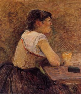 At Gennelle, Absinthe Drinker — Henri De Toulouse-lautrec