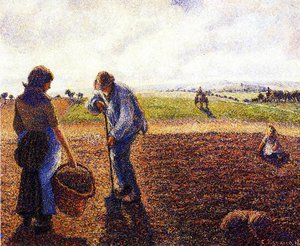 Žemėsūkio Darbuotojai Laukuose — Kamilis Pisaro