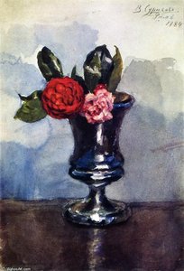 Roses In A Goblet — Vasily Ivanovich Surikov