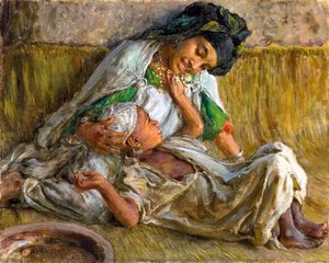 Girl Playing With Her Brother (fillette Jouant Avec Son Frère) — Alphonse Etienne Dinet (nasreddine Dinet)