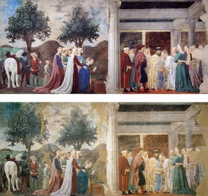 Escena Después Y Antes De Restauración — Piero Della Francesca