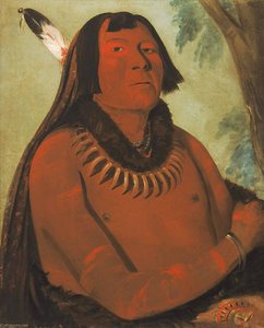 Mah Táhp Ta A, Eilt Durch Die Mitte, Ein Tapferer — George Catlin