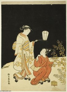 Looking For Crickets At Night — Suzuki Harunobu