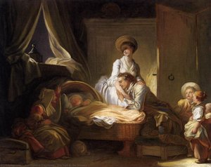 The Visit To The Nursery — Jean-honoré Fragonard